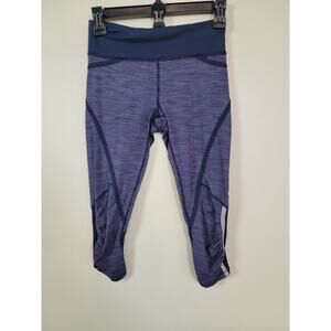 Lululemon Run: Pace Cropped Leggings Women's Size 2 Deep Indigo